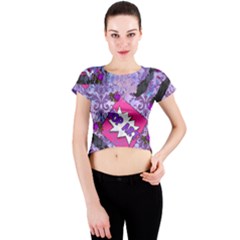 Purlpe Retro Pop Crew Neck Crop Top by snowwhitegirl