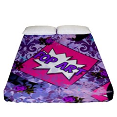 Purlpe Retro Pop Fitted Sheet (queen Size) by snowwhitegirl