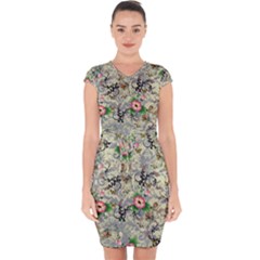 Angel Floral Capsleeve Drawstring Dress  by snowwhitegirl