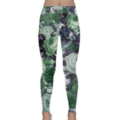 Rose Bushes Green Classic Yoga Leggings by snowwhitegirl