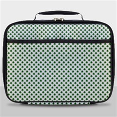 Shamrock 2-tone Green On White St Patrick’s Day Clover Full Print Lunch Bag by PodArtist