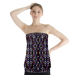 Futuristic Geometric Pattern Strapless Top by dflcprints