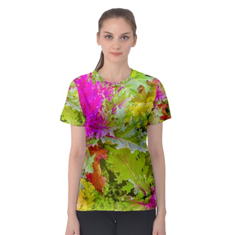 Colored Plants Photo Women s Sport Mesh Tee by dflcprints