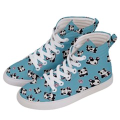 Panda Pattern Women s Hi-top Skate Sneakers by Valentinaart