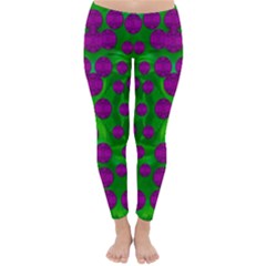 The Pixies Dance On Green In Peace Classic Winter Leggings by pepitasart