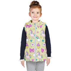 Cute Unicorn Pattern Kid s Puffer Vest by Valentinaart