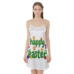 Happy Easter Satin Night Slip by Valentinaart