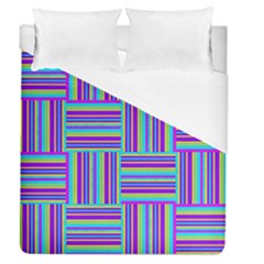 Geometric Textile Texture Surface Duvet Cover (queen Size) by Nexatart