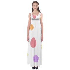 Easter Patches  Empire Waist Maxi Dress by Valentinaart