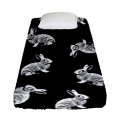 Rabbit Pattern Fitted Sheet (single Size) by Valentinaart