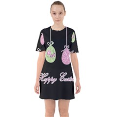 Easter Eggs Sixties Short Sleeve Mini Dress by Valentinaart