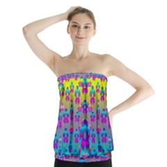 Flowers In The Most Beautiful Sunshine Strapless Top by pepitasart