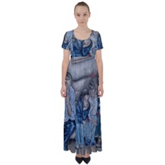 The Nobodies High Waist Short Sleeve Maxi Dress by redmaidenart