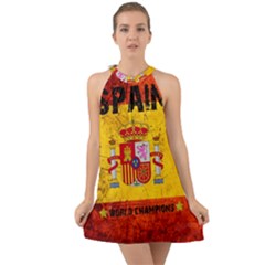 Football World Cup Halter Tie Back Chiffon Dress by Valentinaart