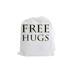 Freehugs Drawstring Pouches (medium)  by cypryanus