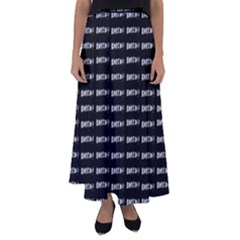 Bored Comic Style Word Pattern Flared Maxi Skirt by dflcprints