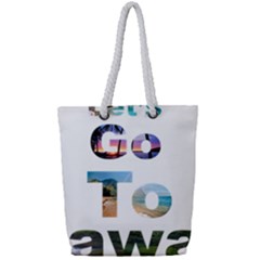 Hawaii Full Print Rope Handle Tote (small) by Howtobead