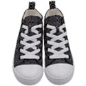 Black And White Tribal Print Kid s Mid-Top Canvas Sneakers View1