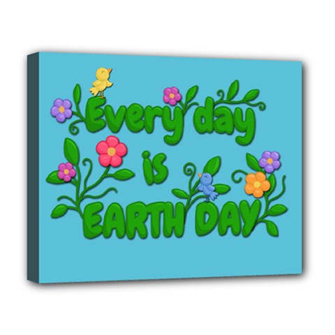 Earth Day Deluxe Canvas 20  X 16   by Valentinaart