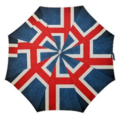 Iceland Flag Straight Umbrellas by Valentinaart