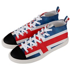 Iceland Flag Men s Mid-top Canvas Sneakers by Valentinaart