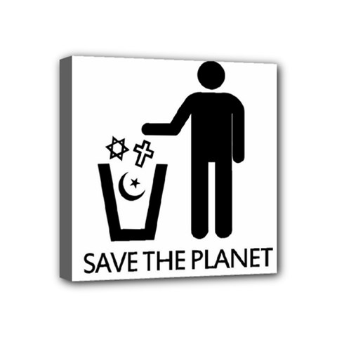 Save The Planet - Religions  Mini Canvas 4  X 4  by Valentinaart