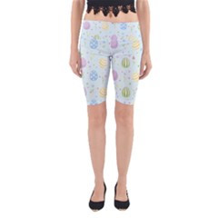 Easter Pattern Yoga Cropped Leggings by Valentinaart