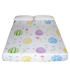 Easter Pattern Fitted Sheet (california King Size) by Valentinaart