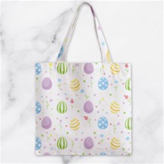 Easter Pattern Zipper Grocery Tote Bag by Valentinaart