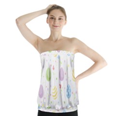 Easter Pattern Strapless Top by Valentinaart