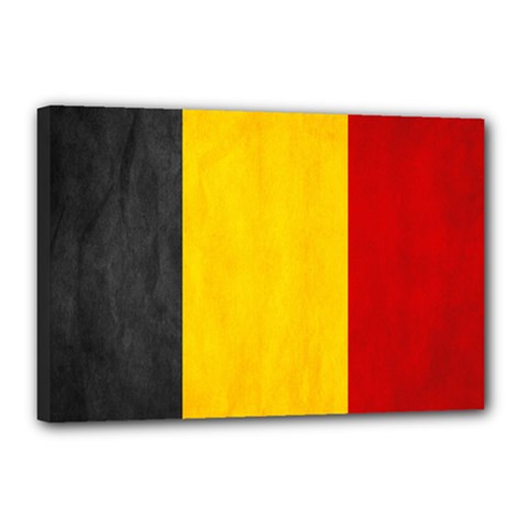 Belgium Flag Canvas 18  X 12  by Valentinaart