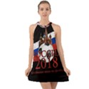 Russia Football World Cup Halter Tie Back Chiffon Dress View1