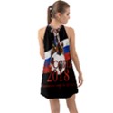 Russia Football World Cup Halter Tie Back Chiffon Dress View2