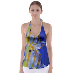 Butterfly Fish 1 Babydoll Tankini Top by trendistuff