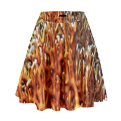 Fire Coral 1 High Waist Skirt by trendistuff