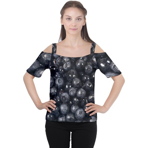 Blueberries 1 Cutout Shoulder Tee by trendistuff