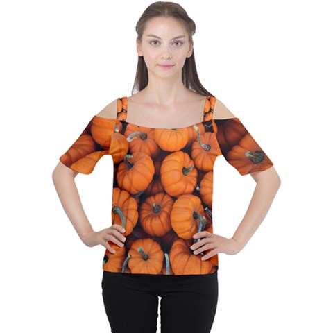 Pumpkins 2 Cutout Shoulder Tee by trendistuff