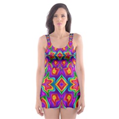 Colorful-11 Skater Dress Swimsuit by ArtworkByPatrick