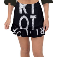 Riot Fishtail Mini Chiffon Skirt by Valentinaart