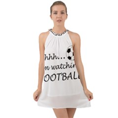 Football Fan  Halter Tie Back Chiffon Dress by Valentinaart