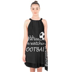 Football Fan  Halter Collar Waist Tie Chiffon Dress by Valentinaart