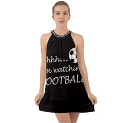 Football Fan  Halter Tie Back Chiffon Dress by Valentinaart