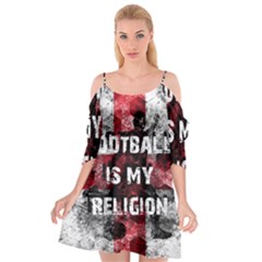 Football Is My Religion Cutout Spaghetti Strap Chiffon Dress by Valentinaart