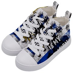 Football Is My Religion Kid s Mid-top Canvas Sneakers by Valentinaart