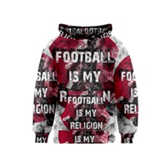 Football Is My Religion Kids  Pullover Hoodie by Valentinaart