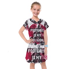 Football Is My Religion Kids  Drop Waist Dress by Valentinaart