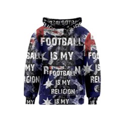 Football Is My Religion Kids  Pullover Hoodie by Valentinaart