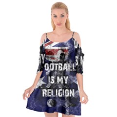 Football Is My Religion Cutout Spaghetti Strap Chiffon Dress by Valentinaart