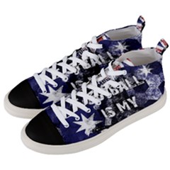 Football Is My Religion Men s Mid-top Canvas Sneakers by Valentinaart