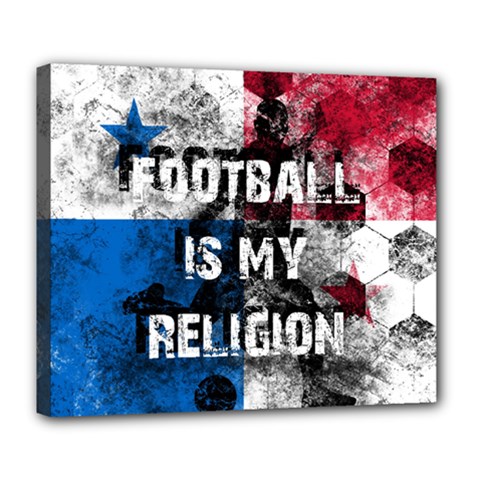 Football Is My Religion Deluxe Canvas 24  X 20   by Valentinaart